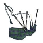 Scottish Great Bagpipes Makenzie Tartan Highland mounts
