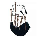 Scottish Great Highland Bagpipes Silver Black
