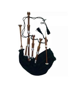 Scottish Great Highland Bagpipes Silver Black