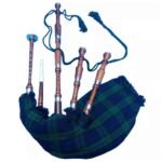 Scottish Highlands Bagpipes Silver Mounts