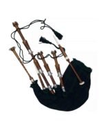 Scottish Great Highland Bagpipes Silver Black