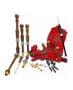 Scottish Highland Bagpipes Silver Mounts Bag
