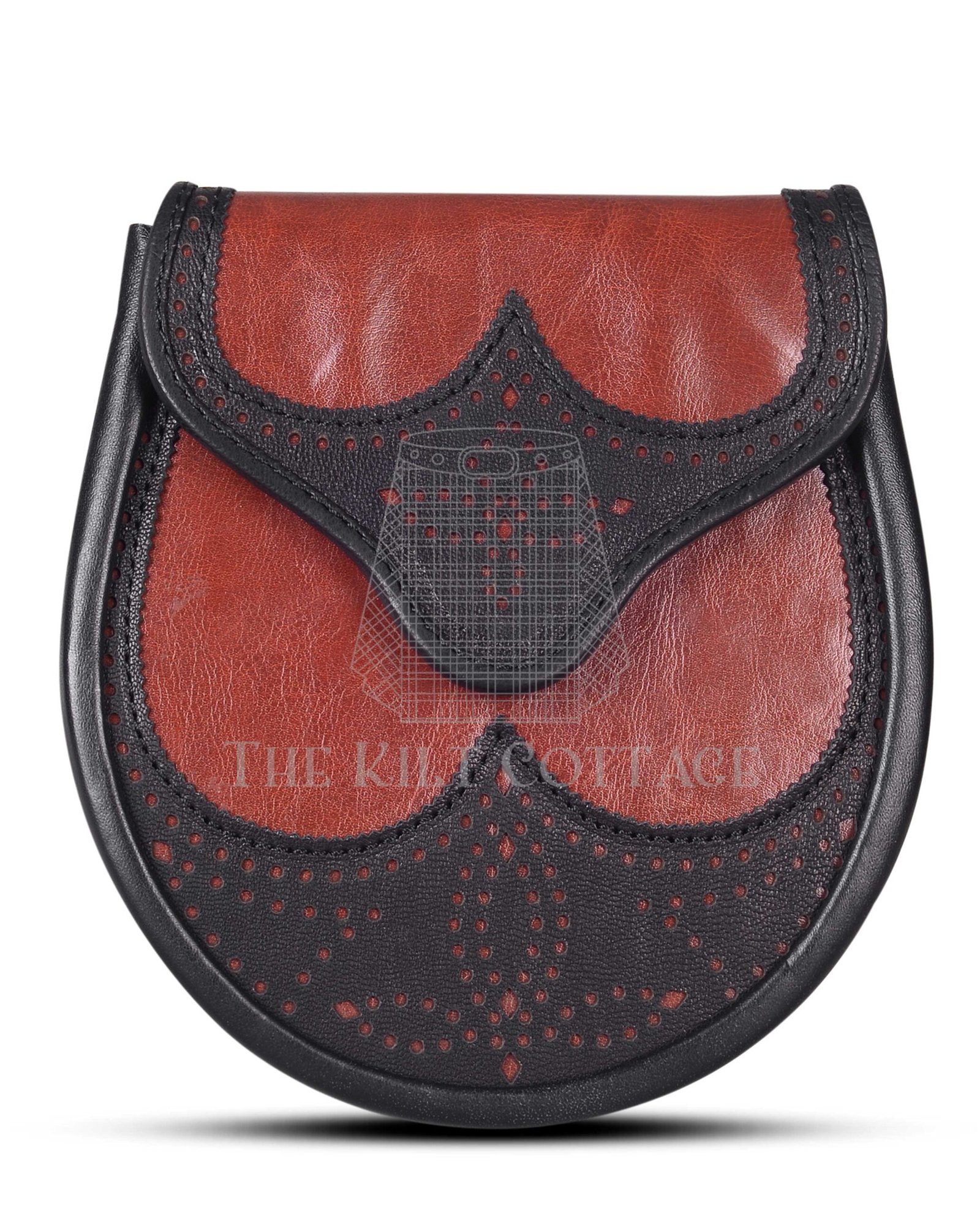 Red Black Two Tone Day Sporran