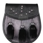 Grey Black Rabbit Fur Semi Dress Sporran