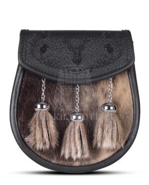 Seal Fur Laser Etching Semi Dress Sporran