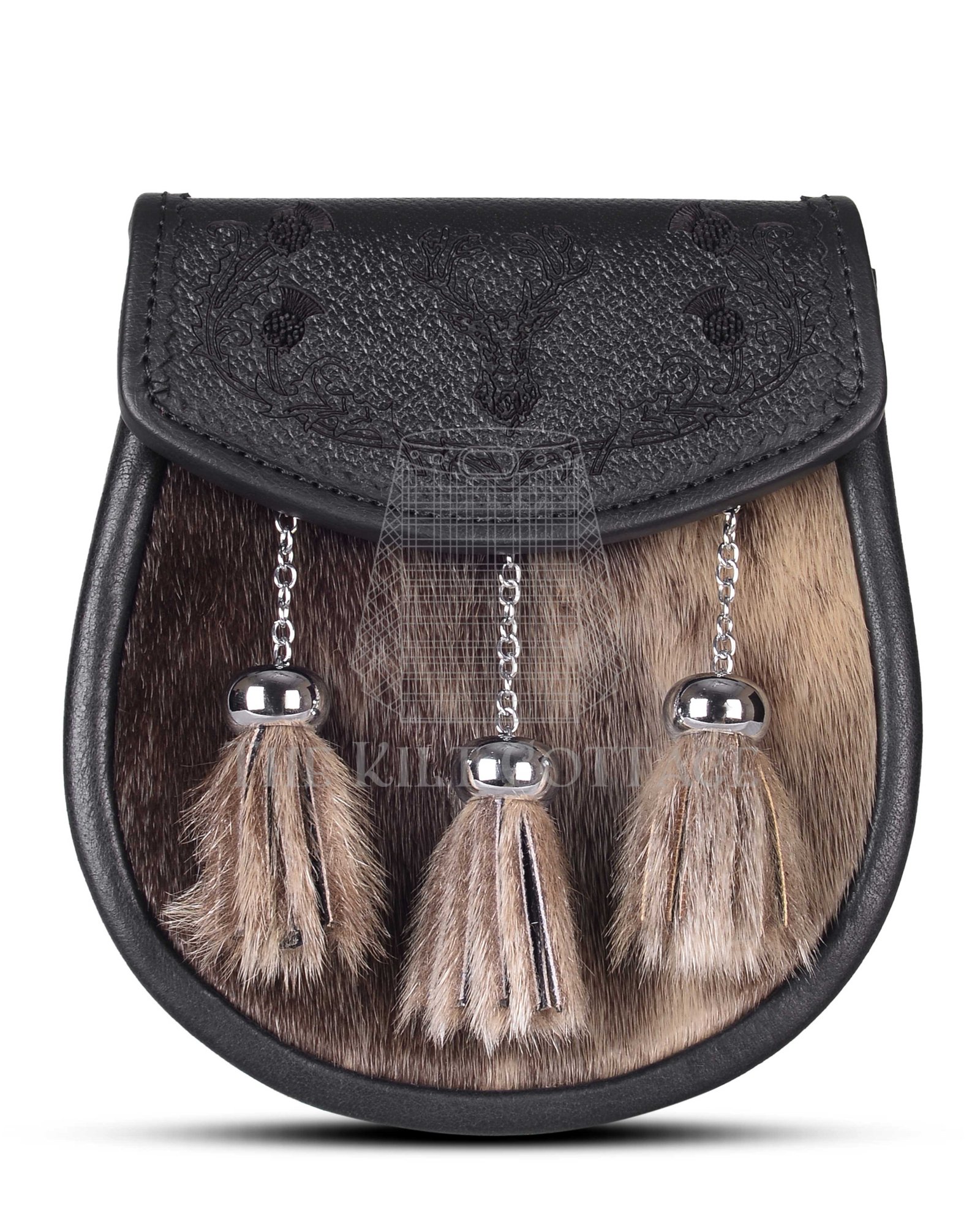 Seal Fur Laser Etching Semi Dress Sporran Seal Fur Laser Etching Semi Dress Sporran