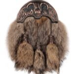 Bronze Highland Cow Coyote Fur Full Dress Sporran