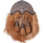 Bronze Stag Head Red Fox Fur Full Dress Sporran