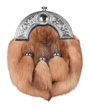 Regular Cantle Red Fox Fur Full Dress Sporran