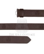 Thistle Embossed Brown Belt