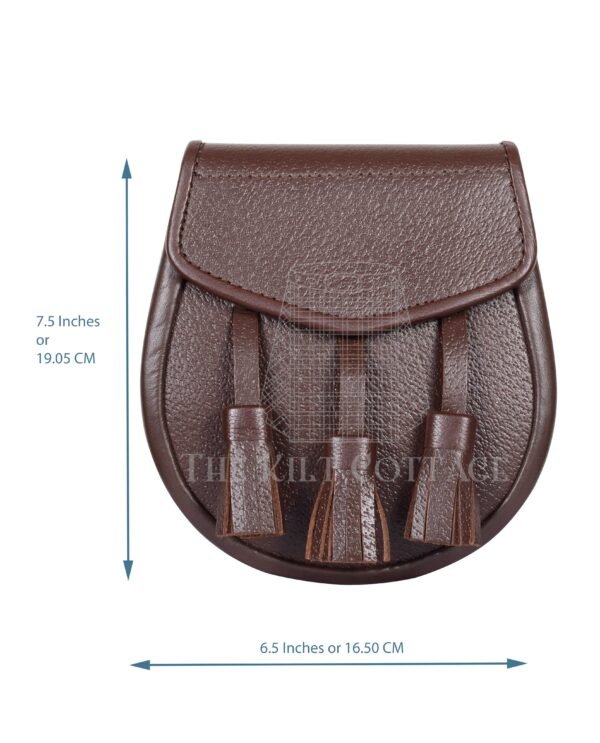 Plain Brown Leather Day Sporran