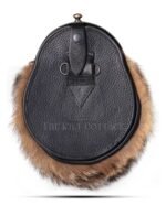 Brass Stag Head Coyote Fur Full Dress Sporran