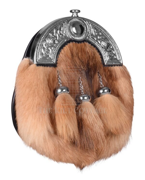 Regular Cantle Red Fox Fur Full Dress Sporran