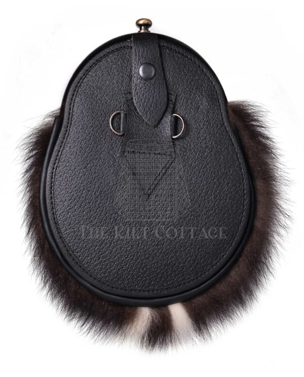 Brass Thistle Skunk Fur Full Dress Sporran