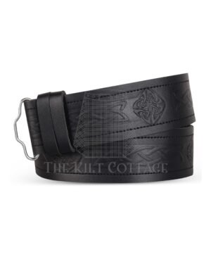 Celtic Knots Diamond Shape Embossed Kilt Belt