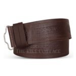Celtic Knots and Circle Embossed Brown Belt