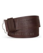 Celtic Knots and Circle Embossed Brown Belt