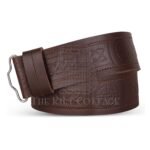 Endless Celtic Knots and Circle Embossed Brown Belt