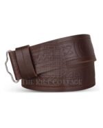 Endless Celtic Knots and Circle Embossed Brown Belt
