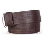 Masonic Embossed Brown Belt