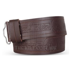 Masonic Embossed Brown Belt