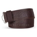 Thistle Embossed Brown Belt