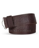 Thistle Embossed Brown Belt