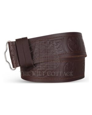 Thistle Embossed Brown Belt