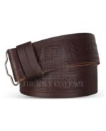 Vertical Celtic Knots Embossed Brown Belt