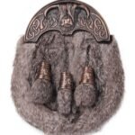 Bronze Highland Cow Brown Rabbit Fur Full Dress Sporran