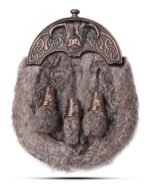 Bronze Highland Cow Brown Rabbit Fur Full Dress Sporran
