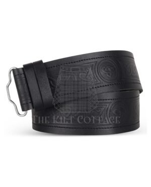 Thistle Embossed Kilt Belt