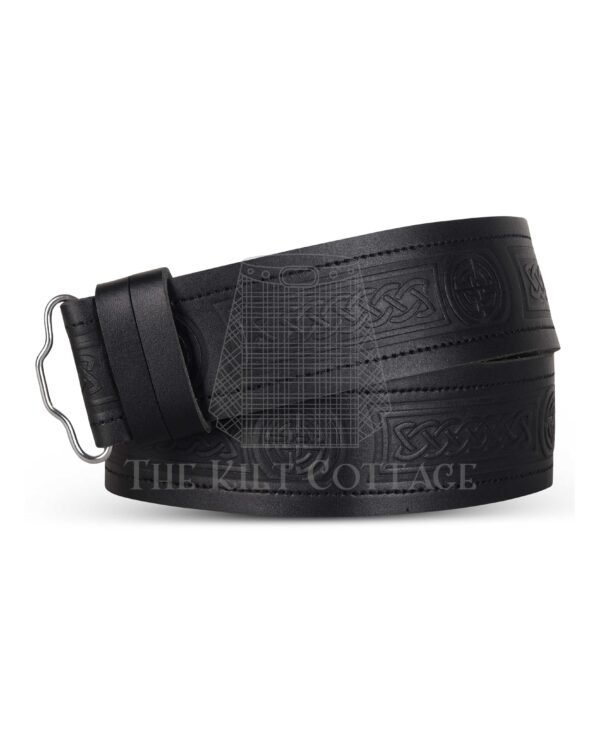 Celtic Knots and Circle Embossed Kilt Belt