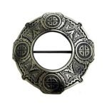 Celtic Knot Antique Finish Fly Plaid Piper Scottish Brooch