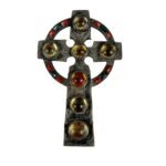 Antique Celtic Cross Pebble Scottish Brooch