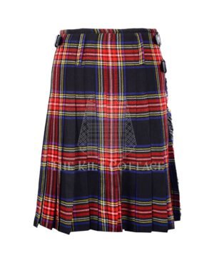 Black Stewart Tartan 8 Yard Kilt