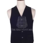 Black Velvet 5 Buttons Argyll Waistcoat