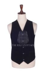 Black Velvet 5 Buttons Argyll Waistcoat