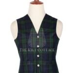Black Watch Tartan 5 Buttons Argyll Waistcoat