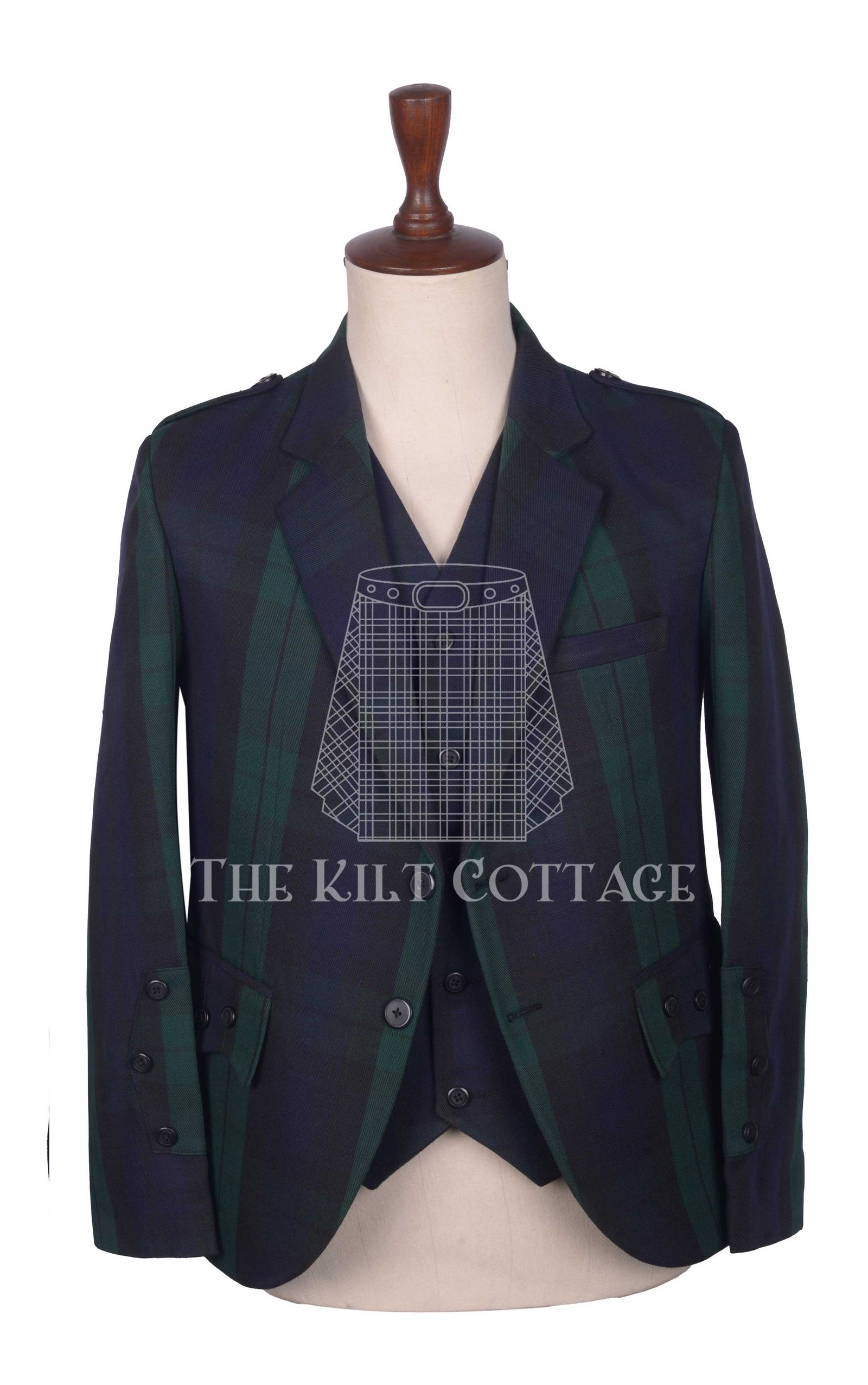 Black Watch Tartan Argyll Jacket and Waistcoat (1) Black Watch Tartan Argyll Jacket and Waistcoat Prodect Description for word press 300 words in active vice