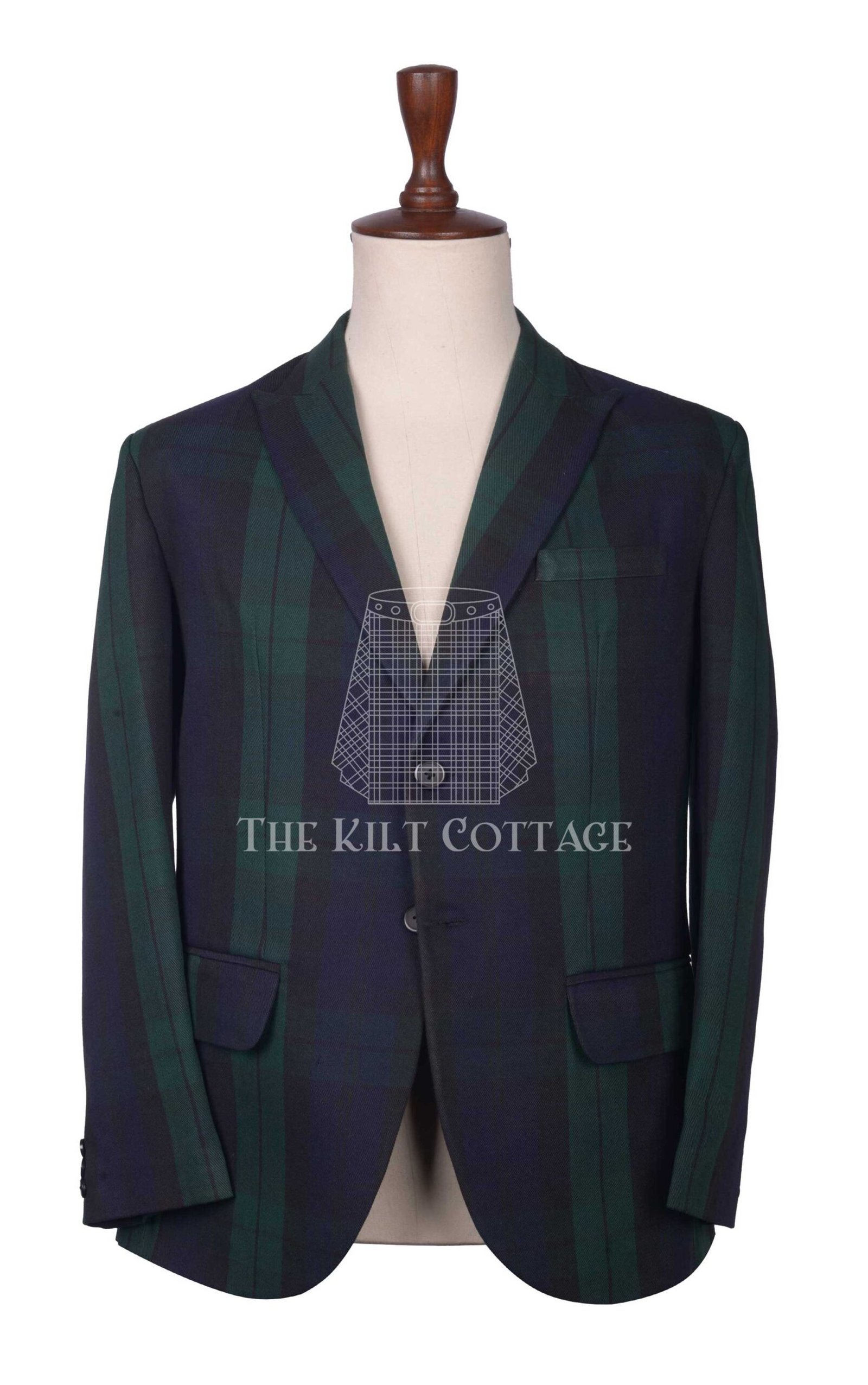 Black Watch Tartan Blazer Jacket