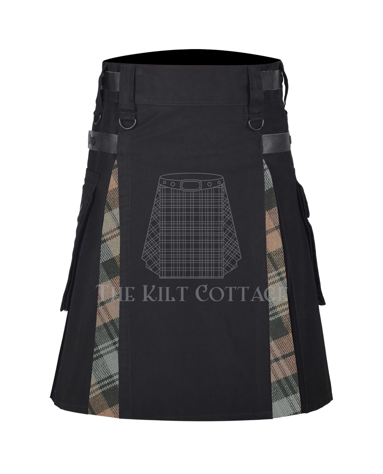 Black Watch Weathered Tartan Hybrid Kilt