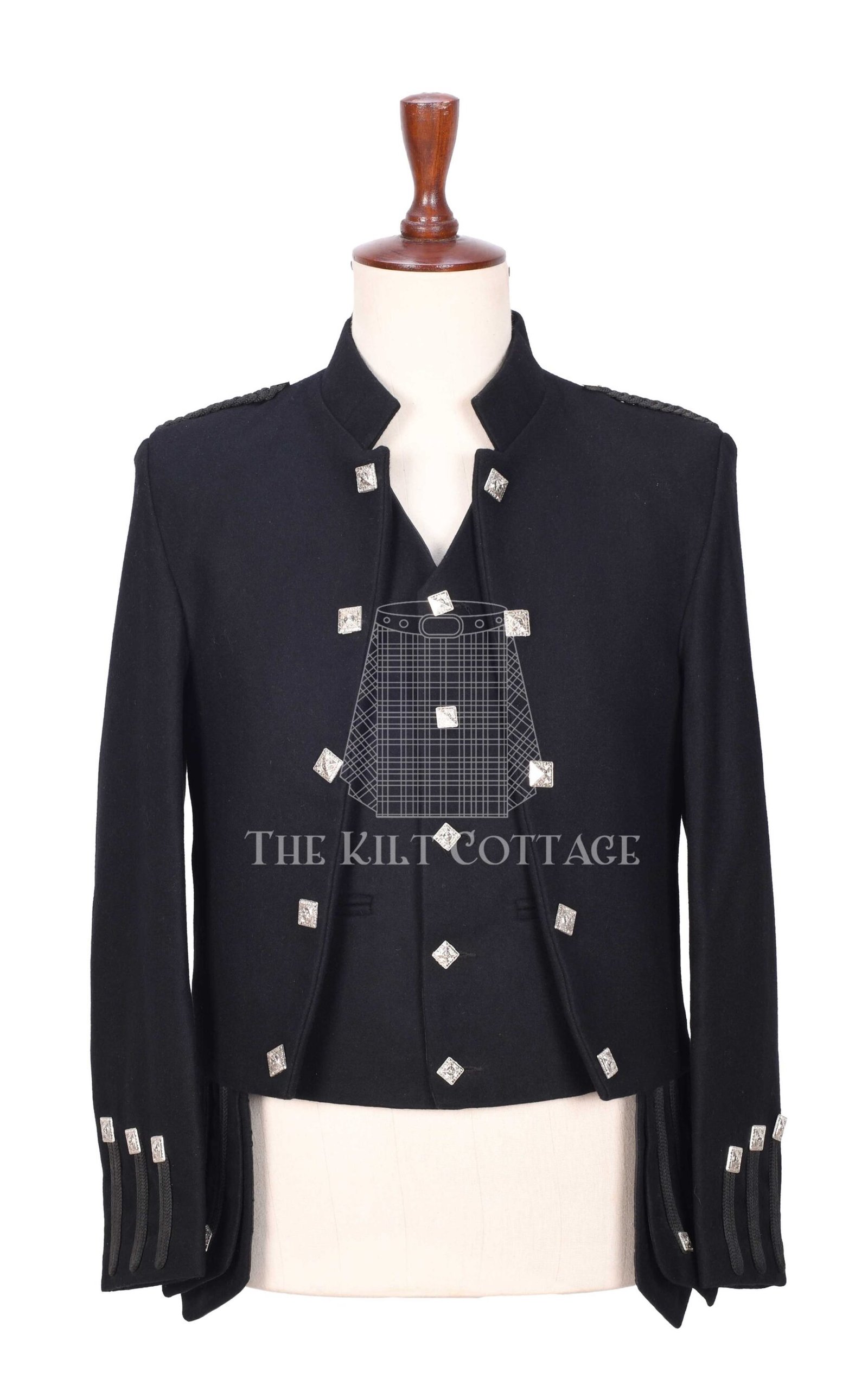 Scottish Black Wool Sherrifmuir Jacket