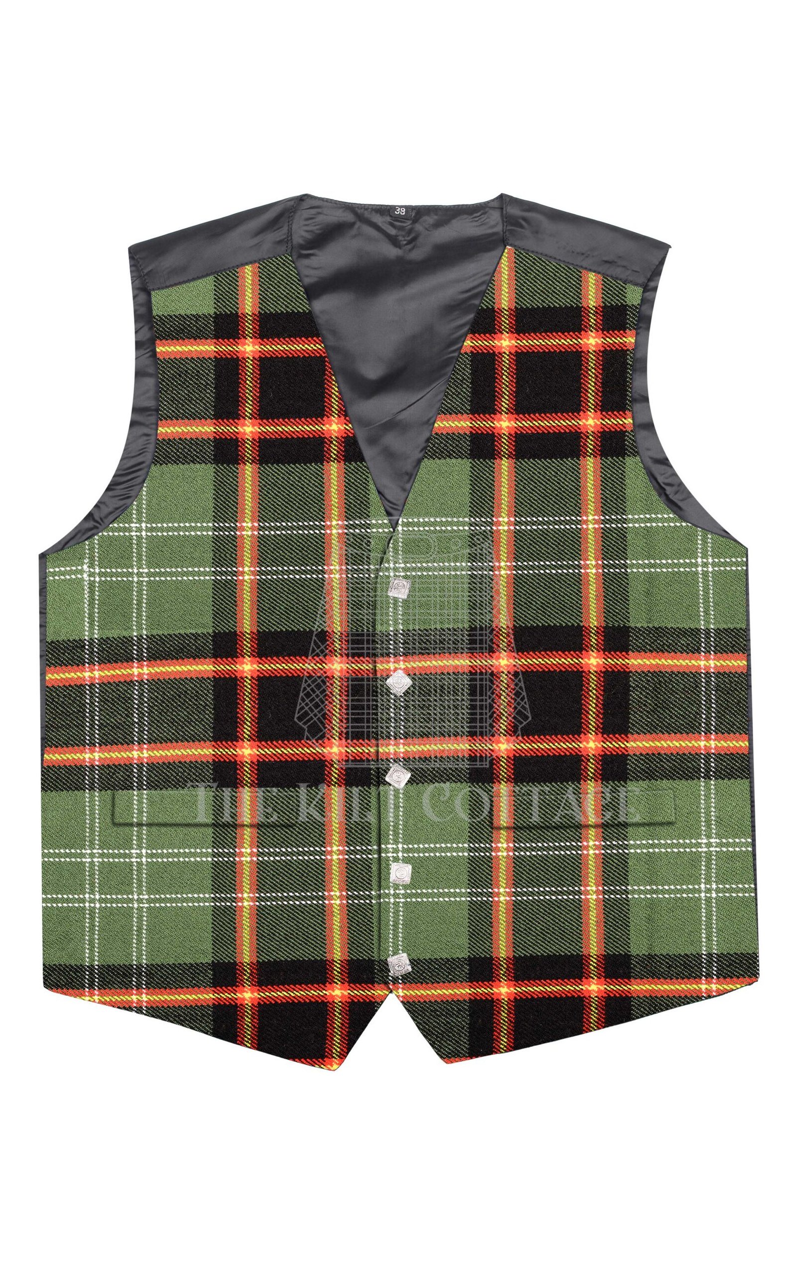 Bomb Squad Tartan 5 Buttons Argyll Waistcoat