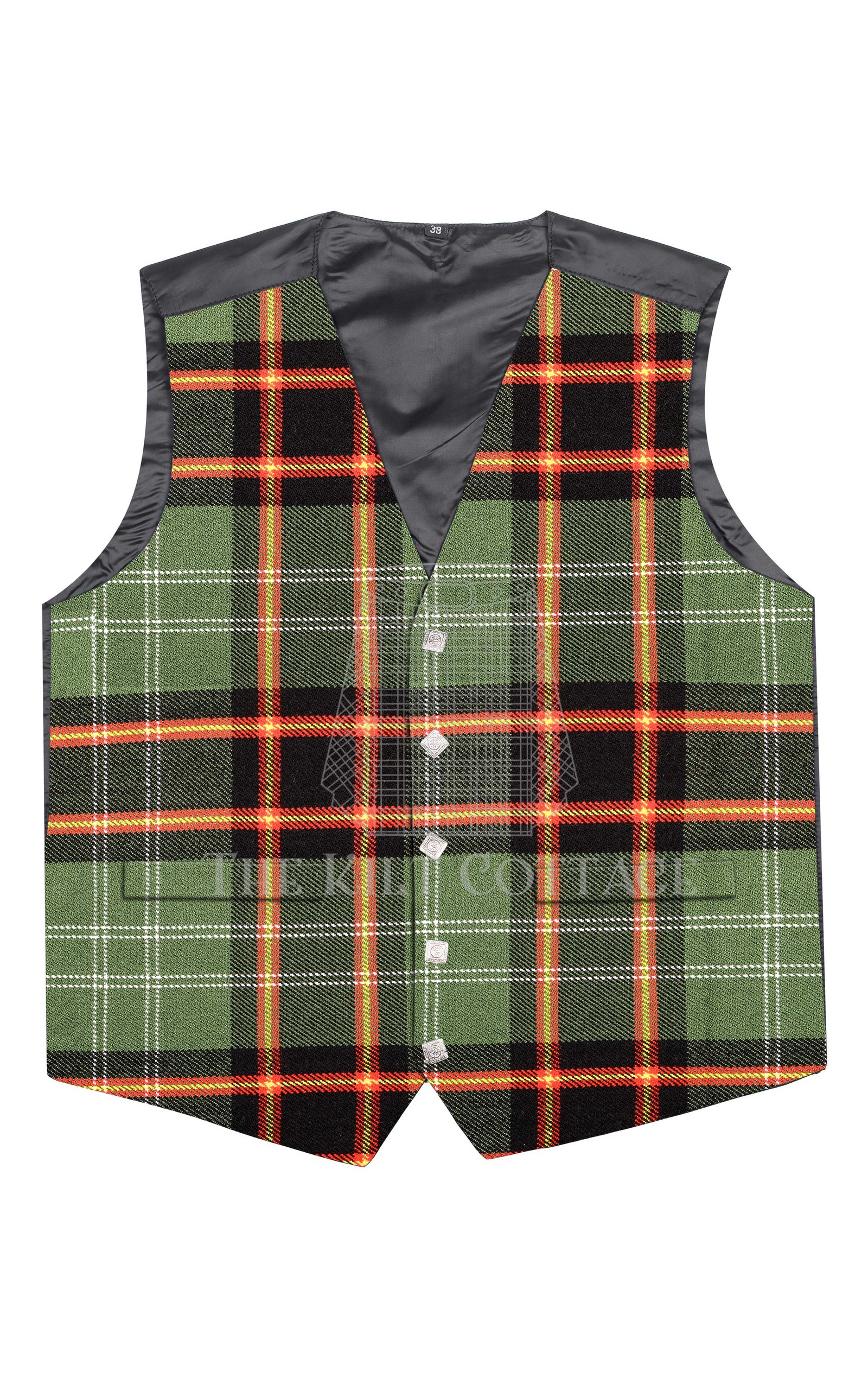 Bomb Squad Tartan 5 Buttons Argyll Waistcoat Bomb Squad Tartan 5 Buttons Argyll Waistcoat