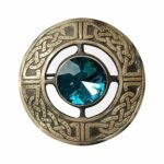 Sky Blue Scottish Brooch
