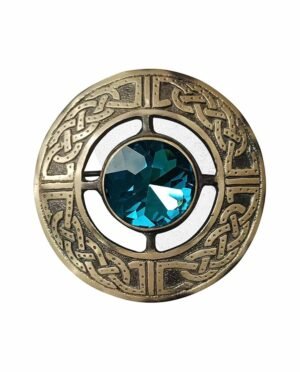 Sky Blue Scottish Brooch