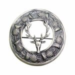 Stag Head Scottish Brooch