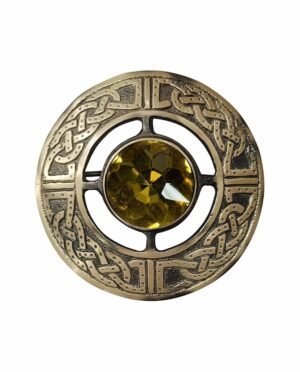 Yellow Scottish Brooch