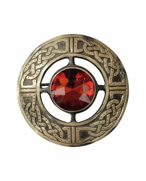 Red Scottish Brooch